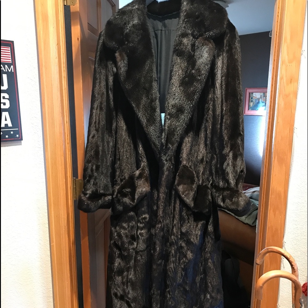 Vintage brown/black full length Mink coat